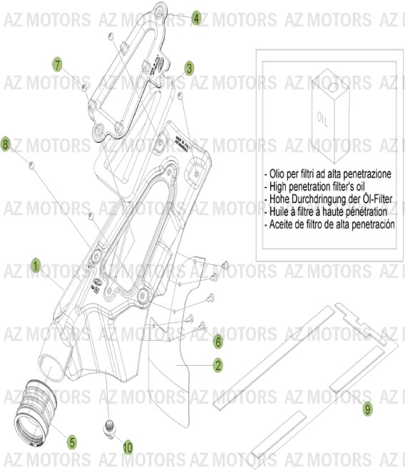 Boitier Du Filtre AZMOTORS PiÃ¨ces BETA EVO-125 2T - [2013]