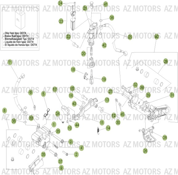Freins AZMOTORS PiÃ¨ces BETA EVO-125 2T - [2013]