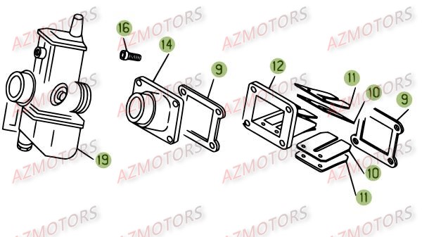 Carburateur AZMOTORS PiÃ¨ces BETA EVO-200 2T - [2015]