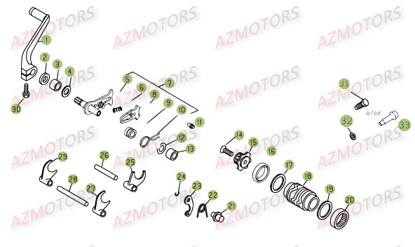 Commande Boite A Vitesse AZMOTORS PiÃ¨ces BETA EVO-200 2T - [2016]