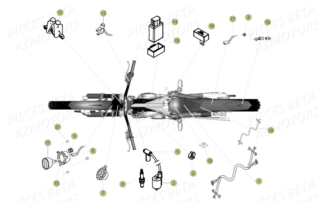 Installation Eclectrique AZMOTORS PiÃ¨ces BETA EVO-200 2T (2011)