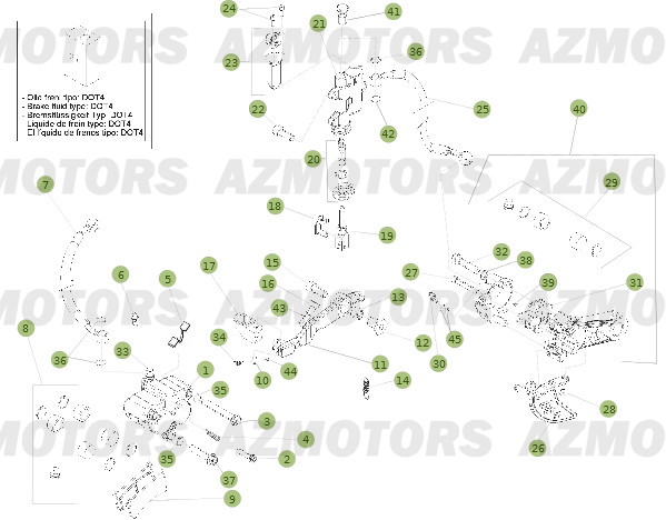 Freins AZMOTORS PiÃ¨ces BETA EVO-250 2T - [2013]