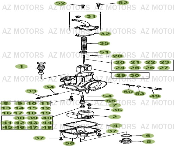 Carburateur 2 AZMOTORS PiÃ¨ces BETA EVO-250 2T - [2011]