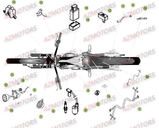 Installation Electrique AZMOTORS Pieces BETA EVO-290 2T - [2009]