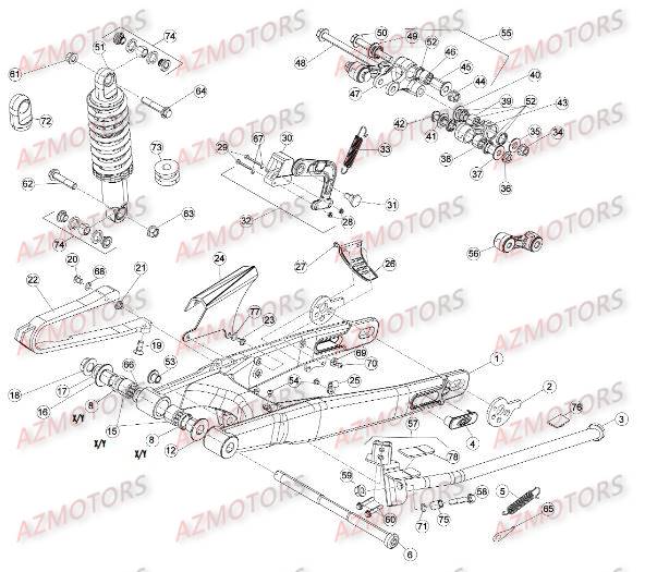 Suspension Ar Serie 300001 Au 300310 AZMOTORS Pieces BETA EVO-290 2T - [2009]