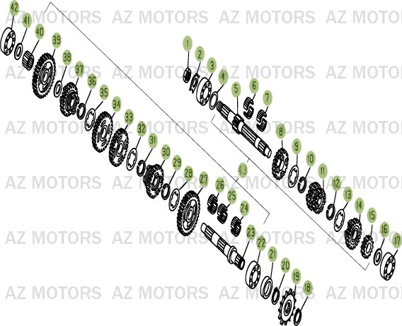 Boite A Vitesses AZMOTORS PiÃ¨ces BETA EVO-290 2T - [2011]
