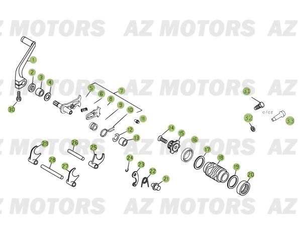 Commande Boite A Vitesses AZMOTORS PiÃ¨ces BETA EVO-300 2T - [2013]
