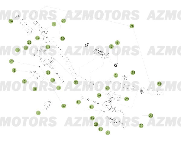 Commandes   Guidon AZMOTORS PiÃ¨ces BETA EVO-300 2T - [2013]