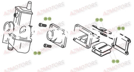 Clapets AZMOTORS PiÃ¨ces BETA EVO-125 2T - [2017]