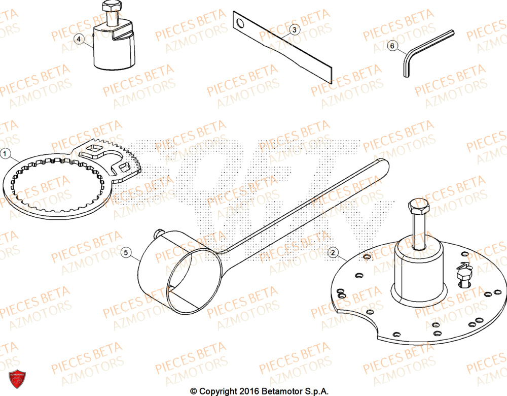 Outillage AZMOTORS PiÃ¨ces BETA EVO 125 2T - 2025