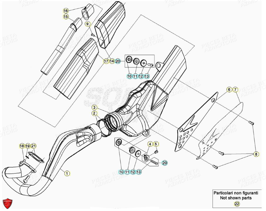 Echappement AZMOTORS PiÃ¨ces BETA EVO 2T -125CC- FACTORY - (2018)