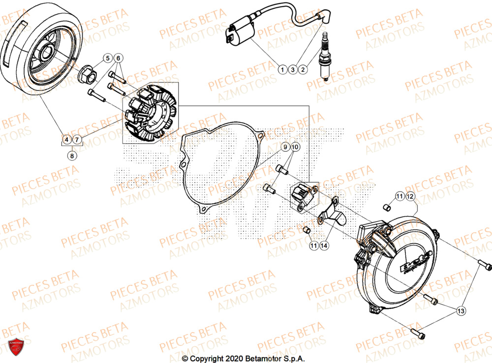 Allumage AZMOTORS PiÃ¨ces BETA EVO 200 2T - [2025]