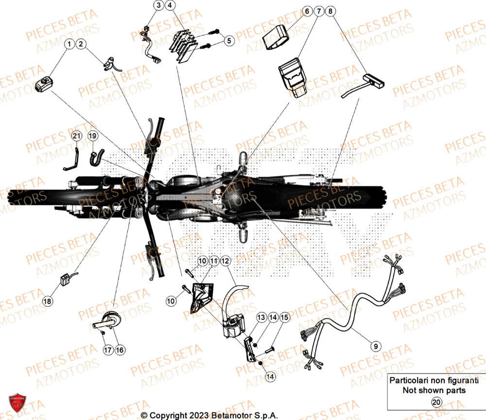 Equipement Electrique AZMOTORS PiÃ¨ces Beta TRIAL EVO 200 FACTORY 2T 2024