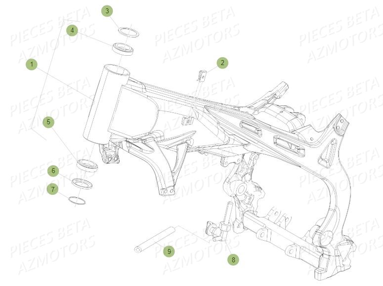 Chassis AZMOTORS PiÃ¨ces BETA EVO 2T -250CC- FACTORY - (2015)