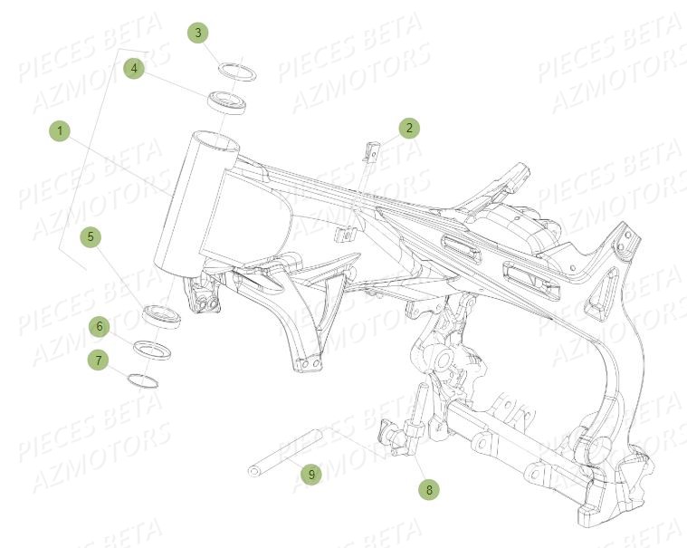 Chassis AZMOTORS PiÃ¨ces BETA EVO 2T -300CC- FACTORY - (2015)
