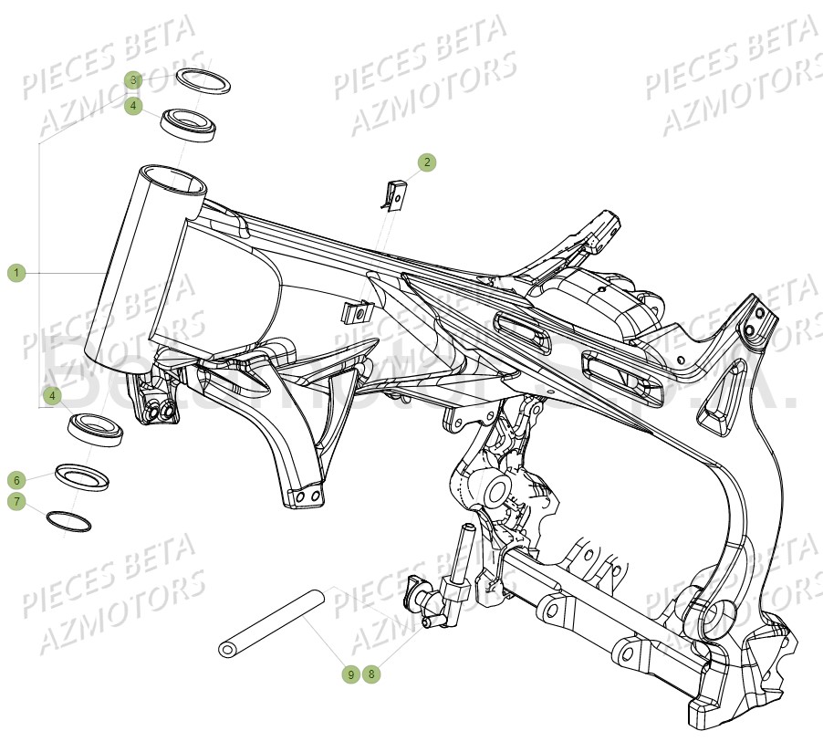 Chassis AZMOTORS PiÃ¨ces Beta EVO 300 SS 2T - 2018