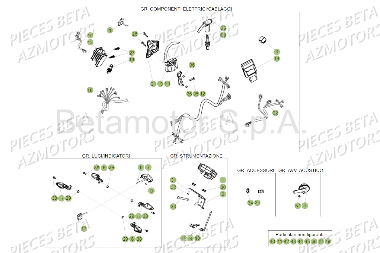 Systeme Electrique AZMOTORS PiÃ¨ces Beta EVO 300 SS 2T - 2018