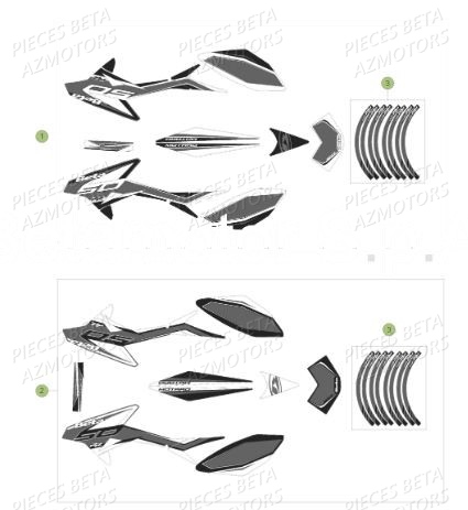 Decors AZMOTORS BETA Motard 50 Sport MY19