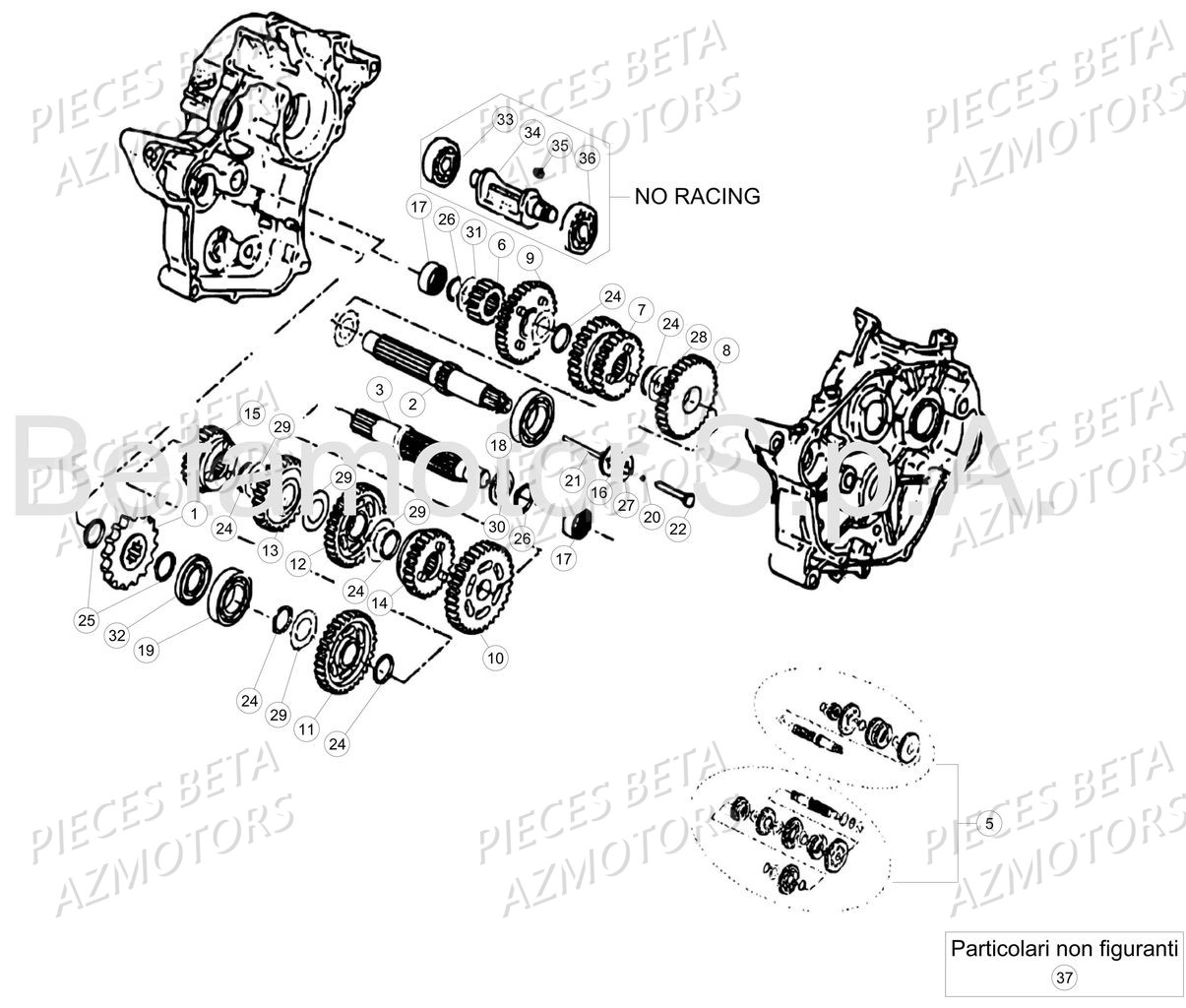 Boite A Vitesses AZMOTORS PiÃ¨ces Beta 50 RR Motard TRACK - 2018