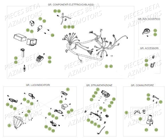 Equipement Electrique AZMOTORS PiÃ¨ces Beta 50 RR Motard TRACK - 2019