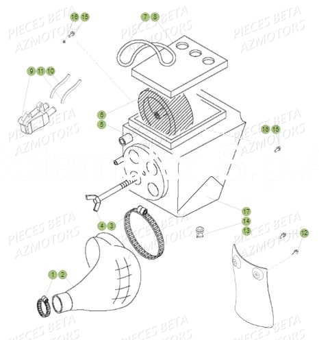 Filtre A Air AZMOTORS BETA Motard Standard RR 2T 50 MY18