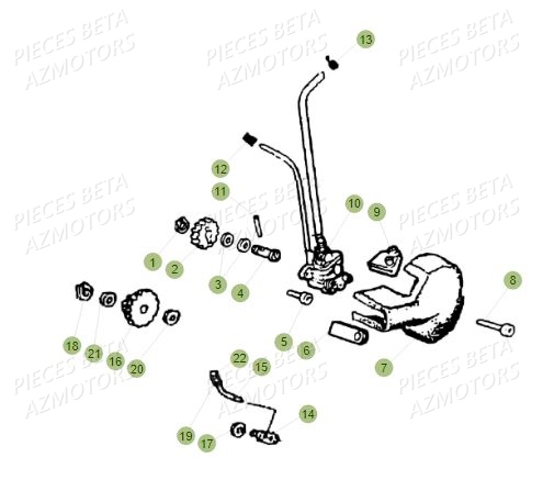 Pompe A Huile AZMOTORS BETA Motard Standard RR 2T 50 MY18