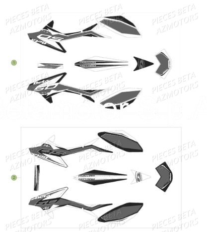 Decors AZMOTORS BETA Motard Standard RR 2T 50 MY19