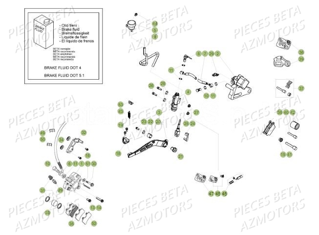 Freins AZMOTORS BETA Motard Standard RR 2T 50 MY19