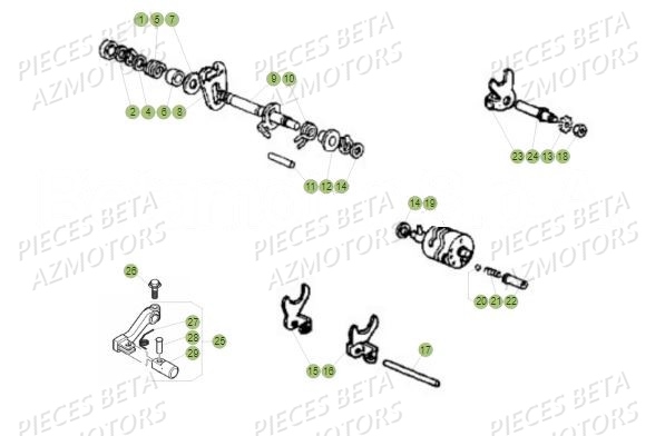 Selecteur De Vitesses AZMOTORS BETA Motard Standard RR 2T 50 MY19
