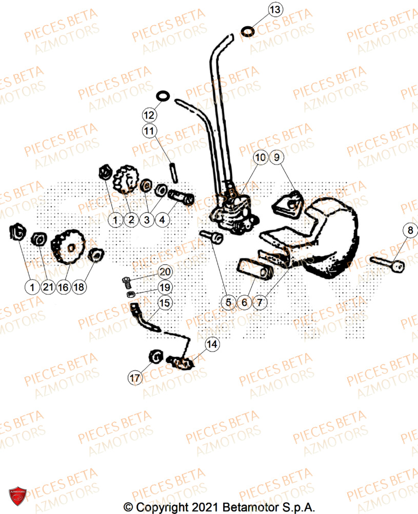 Pompe A Huile AZMOTORS BETA Motard STANDARD RR 2T 50 2025