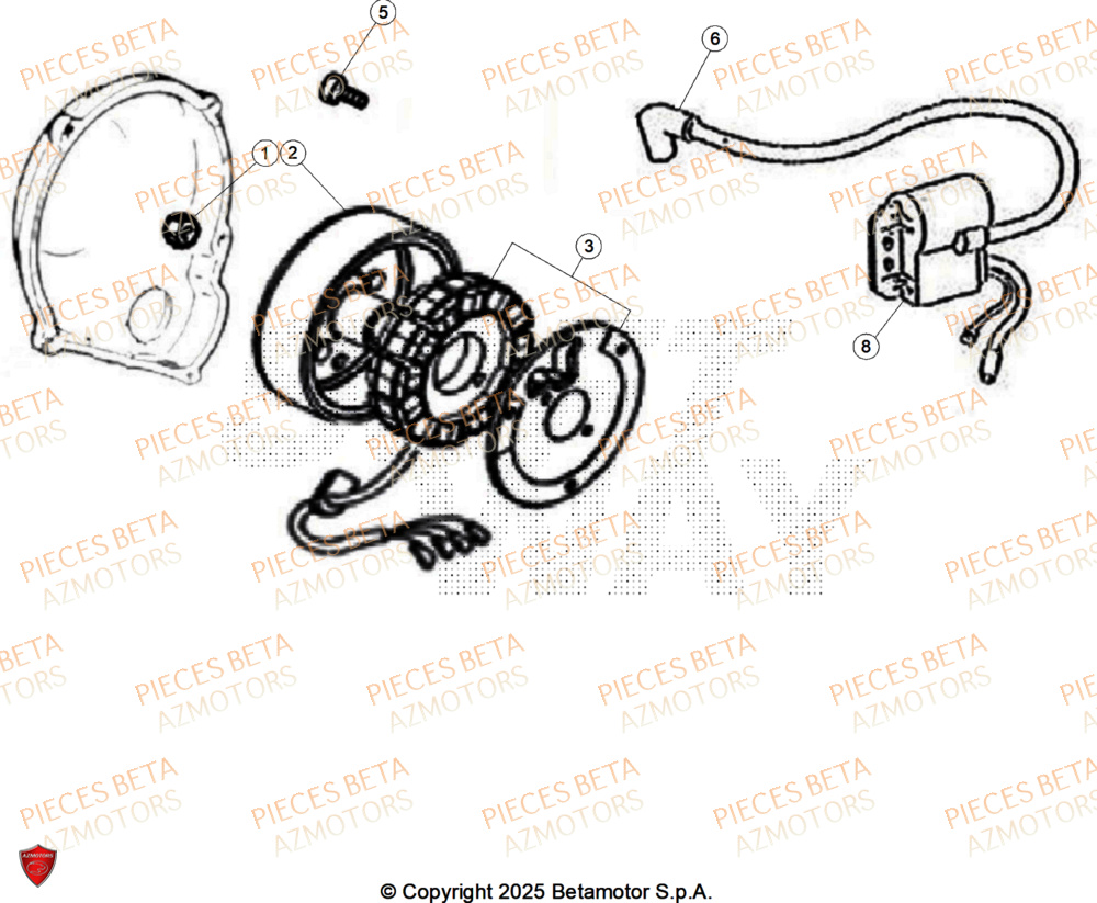 Allumage AZMOTORS BETA Motard TRACK 2T 50 2025
