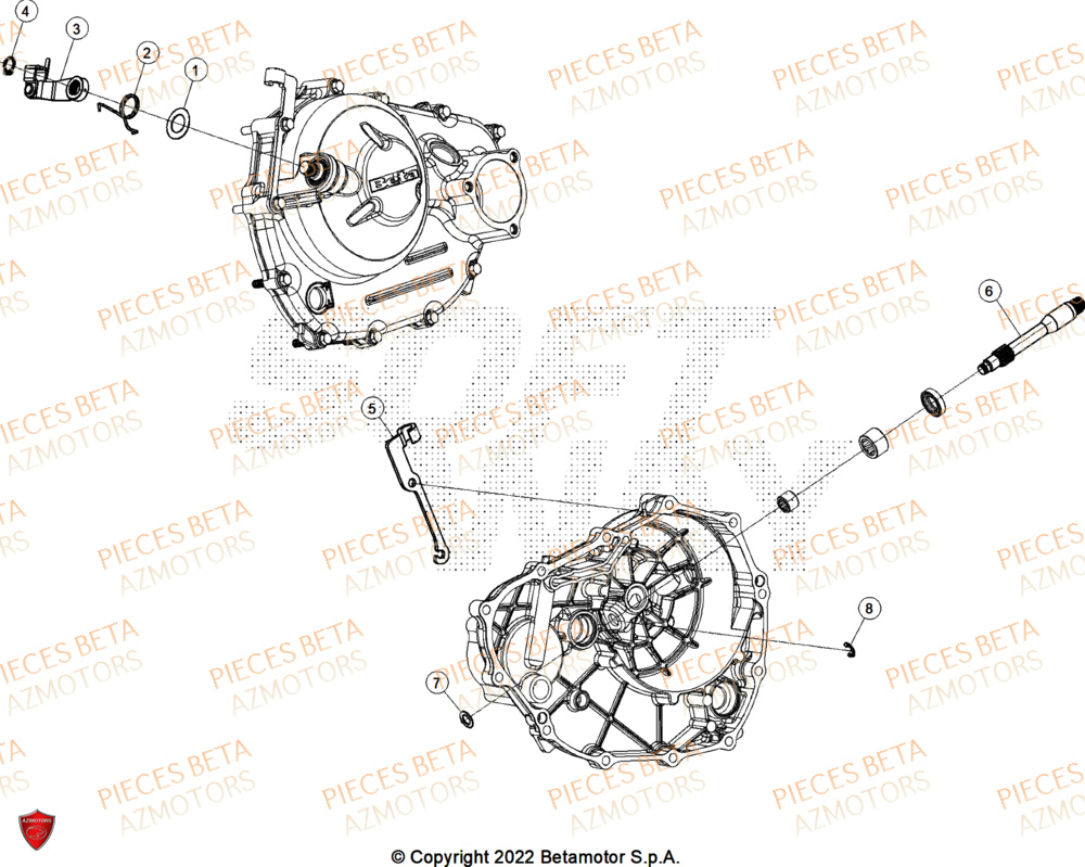 Levier Embrayage AZMOTORS PiÃ¨ces BETA MOTARD RR 125 4T X 2025