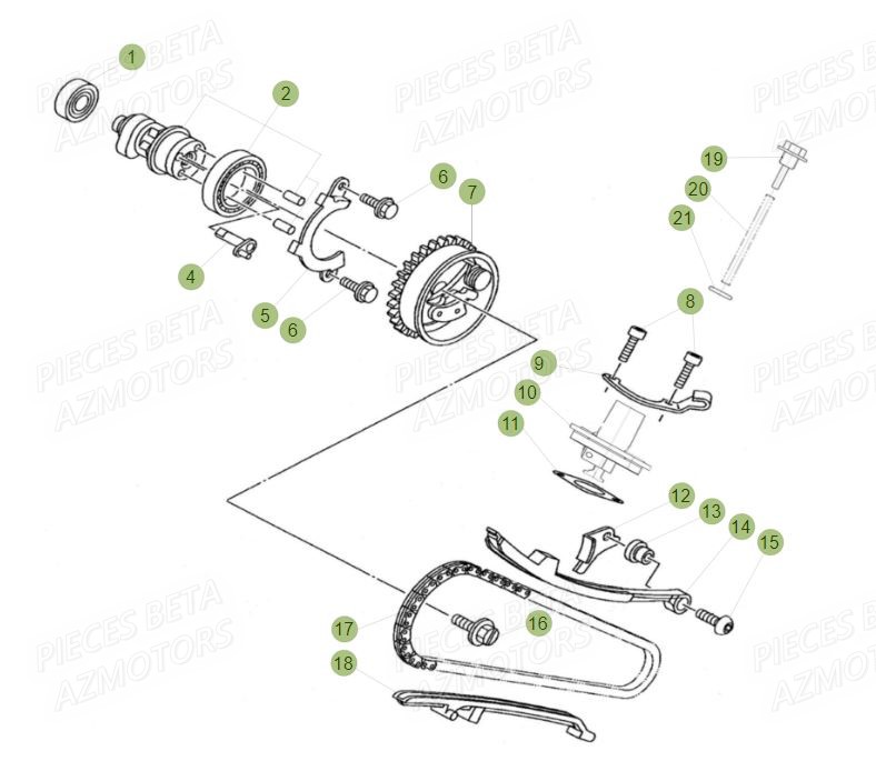 Distribution AZMOTORS PiÃ¨ces BETA RR Motard 125 LC - 2015