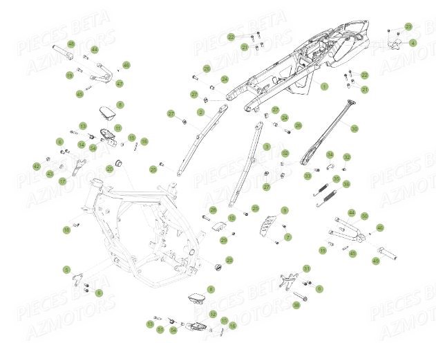 Accessoires Du Chassis AZMOTORS PiÃ¨ces BETA RR Motard 125 LC - 2016