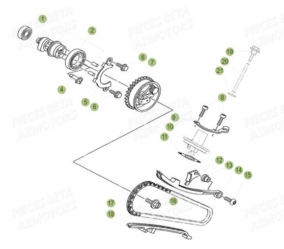 Distribution AZMOTORS PiÃ¨ces BETA RR Motard 125 LC - 2016