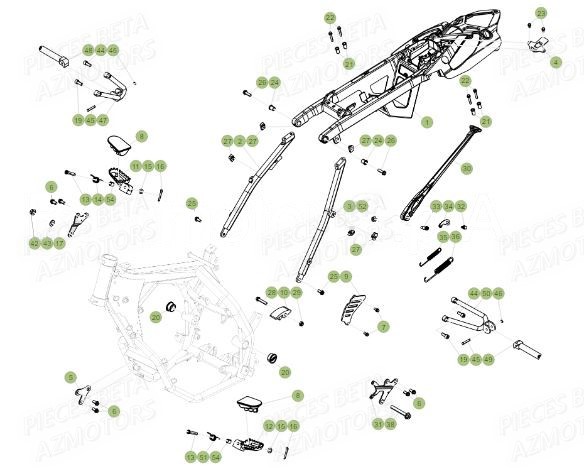 Accessoires Du Chassis AZMOTORS PiÃ¨ces BETA RR Motard 125 LC - 2017