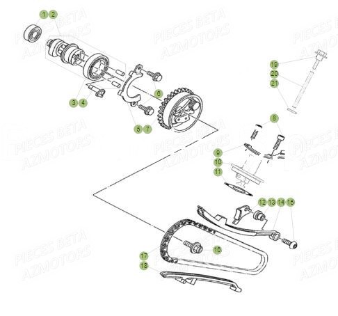 Distribution AZMOTORS PiÃ¨ces BETA RR Motard 125 LC - 2017