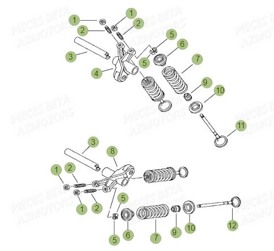 Soupapes AZMOTORS PiÃ¨ces BETA RR Motard 125 LC - 2017