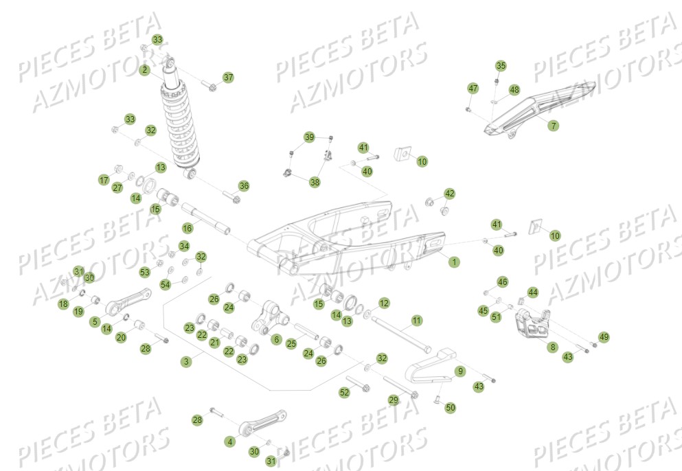 Bras Oscillant AZMOTORS PiÃ¨ces BETA RR Motard 125 LC - 2018