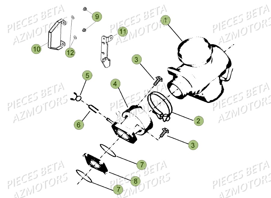 Carburateur AZMOTORS PiÃ¨ces BETA RR Motard 125 LC - 2018