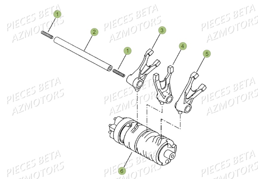 Commande Boite A Vitesses AZMOTORS PiÃ¨ces BETA RR Motard 125 LC - 2018