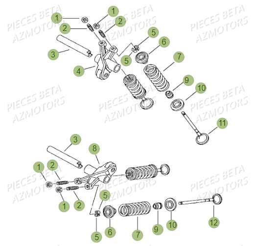 Soupapes AZMOTORS PiÃ¨ces BETA RR Motard 125 LC - 2019