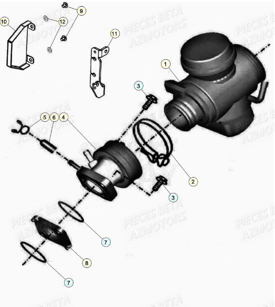 Carburateur AZMOTORS PiÃ¨ces BETA RR Motard 125 LC - 2020