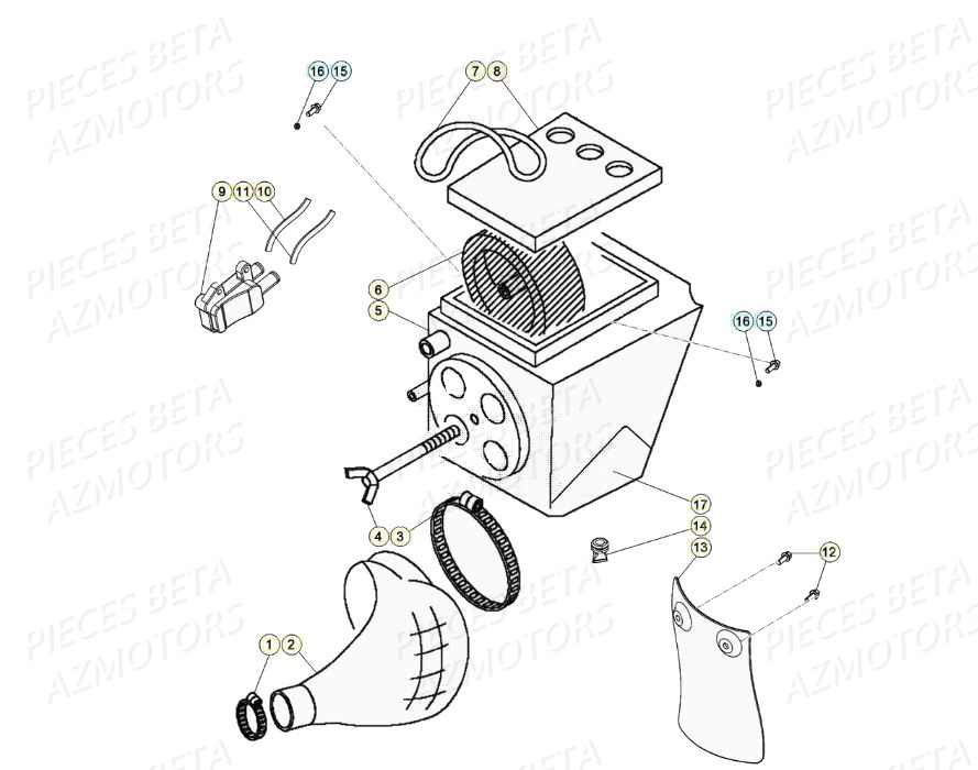 Filtre A Air AZMOTORS BETA Motard STANDARD RR 2T 50 (2020)