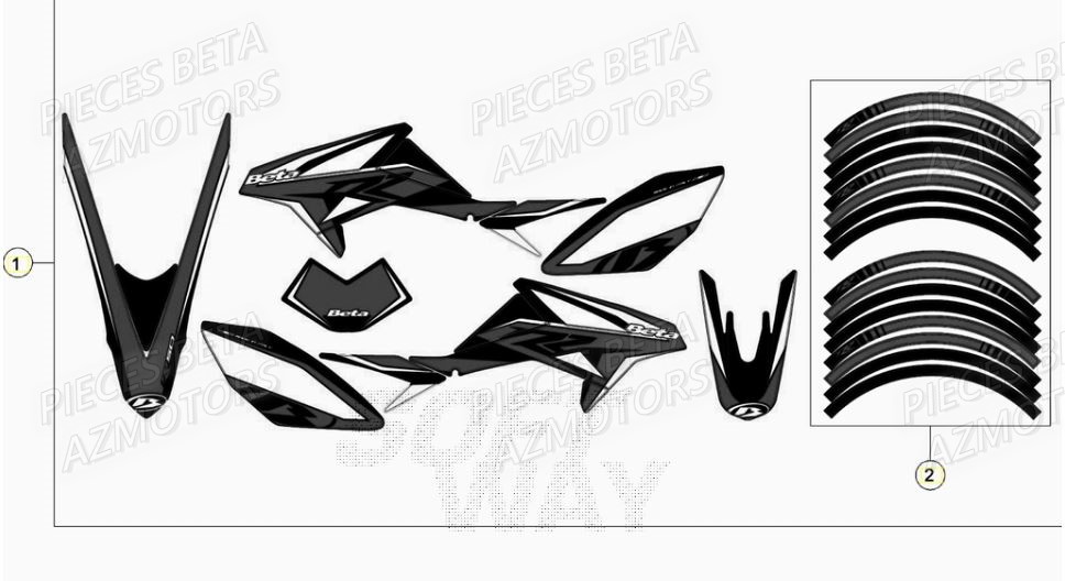 Decors AZMOTORS BETA Motard SPORT 2T 50 (2020)