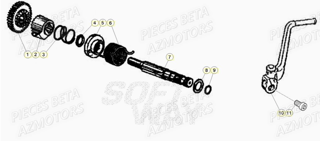 Kick AZMOTORS BETA Motard SPORT 2T 50 (2020)