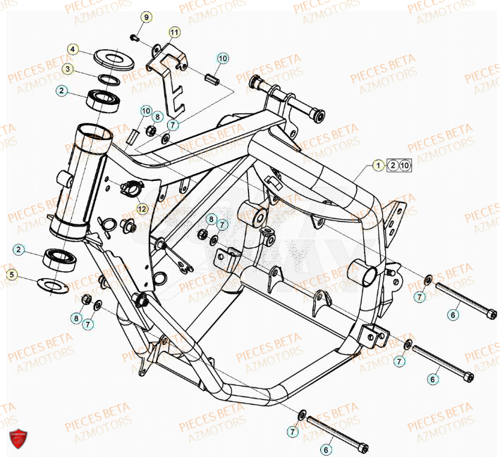 Chassis AZMOTORS BETA Motard SPORT 2T 50 2023