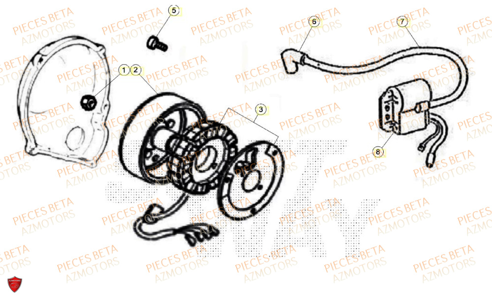 Allumage AZMOTORS BETA Motard SPORT 2T 50 LS 2024