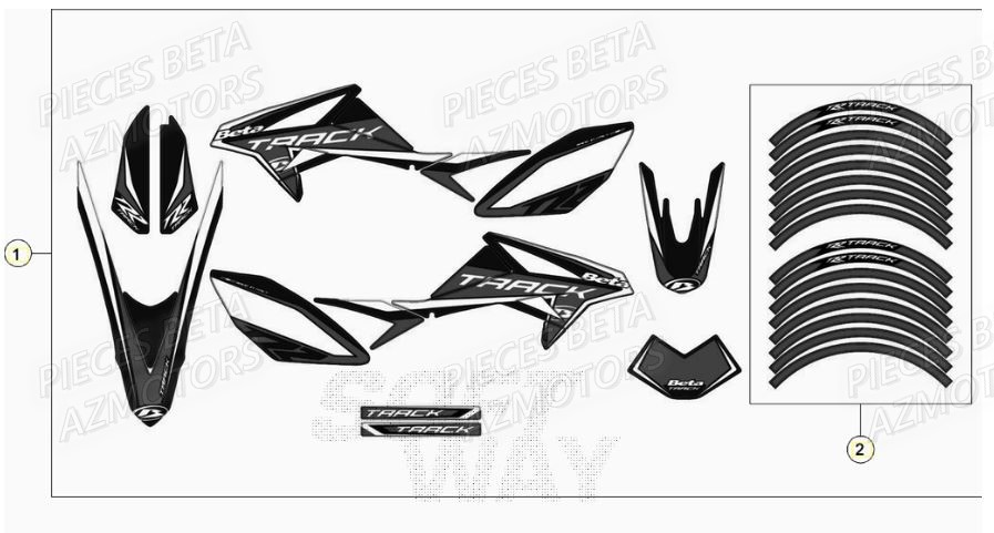 Decors AZMOTORS BETA Motard TRACK R 2T 50 (2020)