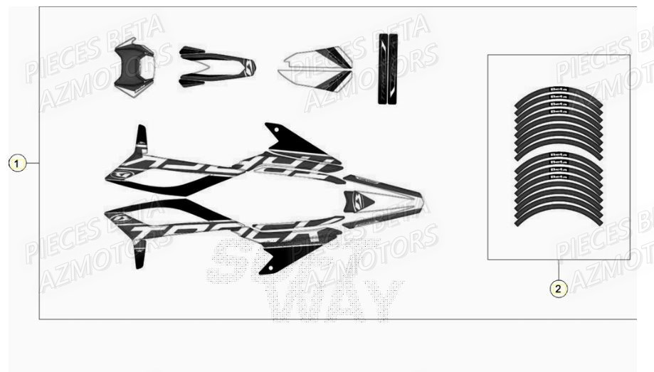 Decors AZMOTORS BETA Motard TRACK 2T 50 2021-2022